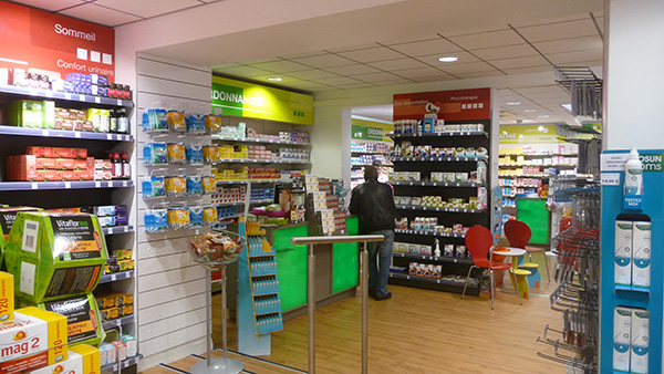 Comptoir de vente pharmacie