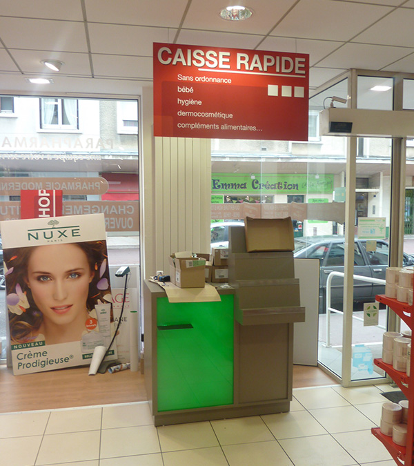 Comptoir de vente rapide pharmacie