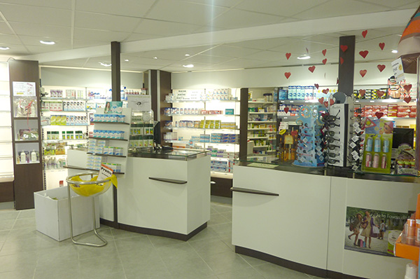 Comptoir de vente pharmacie