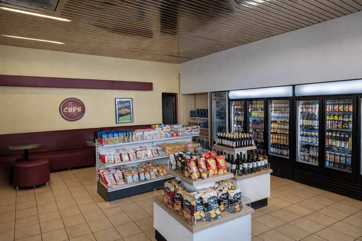 espace de vente station service libre service agencement magasin optimisation circulation produits snack boissons